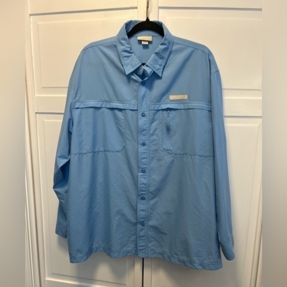 Field & Stream 1871 Long Sleeve Vented Button Down Fishing Shirt Size Mens Large